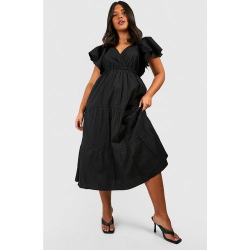 Grande Taille - Robe Mi-Longue En Coton À Volants - boohoo - Modalova