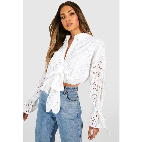 Chemise Nouée Brodée - boohoo - Modalova