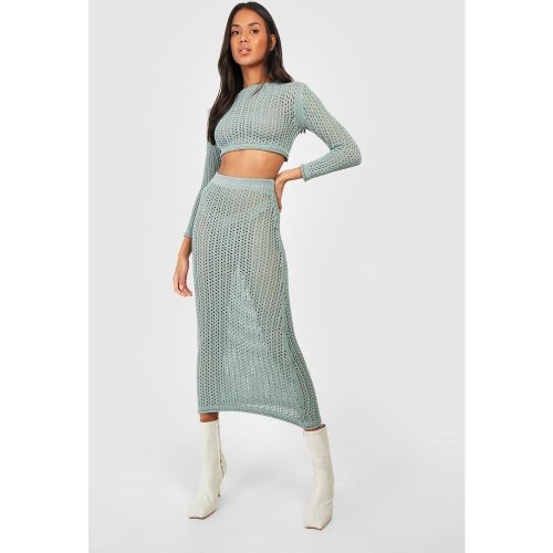 Ensemble En Crochet Avec Jupe Longue - boohoo - Modalova