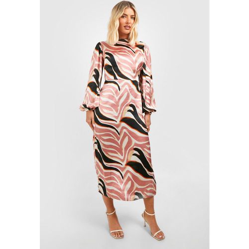 Robe Mi-Longue Imprimée - boohoo - Modalova