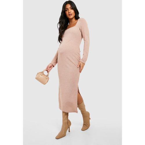 Maternité - Robe Pull De Grossesse À Col Carré - boohoo - Modalova