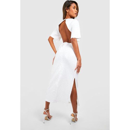 Robe Longue Pailletée Dos Nu - boohoo - Modalova