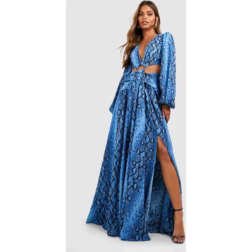 Robe Longue À Imprimé Serpent - boohoo - Modalova