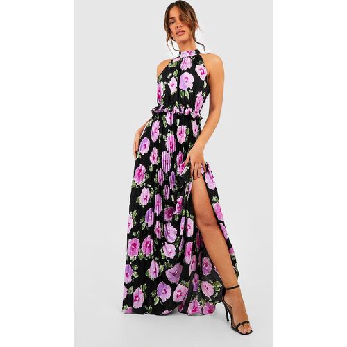 Robe Longue Fleurie À Col Montant - boohoo - Modalova