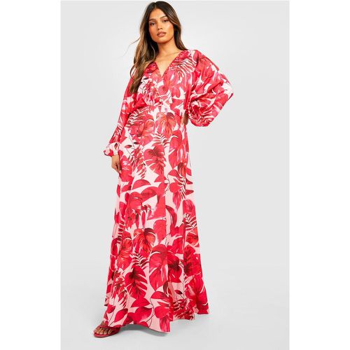 Robe Portefeuille Longue Imprimée - boohoo - Modalova