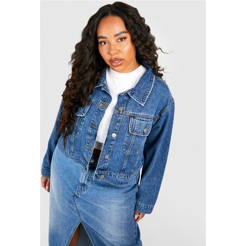 Grande Taille - Veste Courte En Jean - boohoo - Modalova