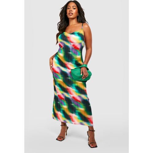 Grande Taille - Robe Longue Imprimée Plissée - boohoo - Modalova