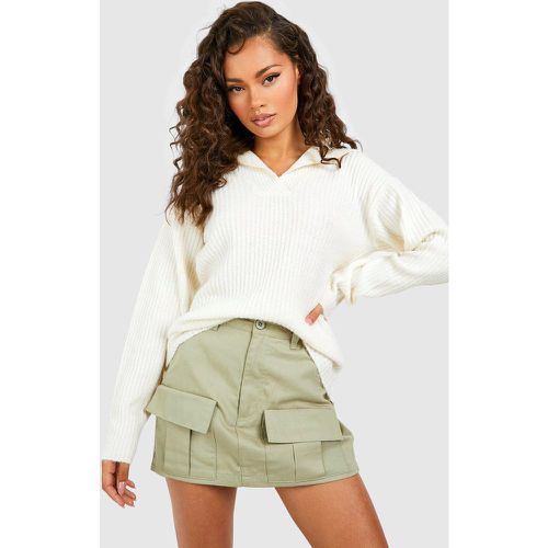 Pull Côtelé À Col Polo - boohoo - Modalova