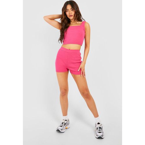 Ensemble Côtelé Avec Crop Top Et Short - boohoo - Modalova