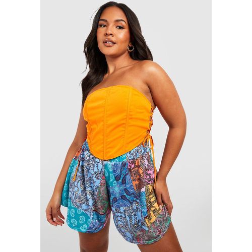 Grande Taille - Short Ample Imprimé Cachemire - boohoo - Modalova