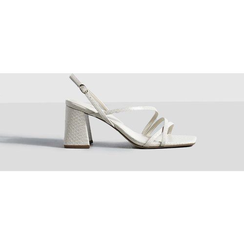 Mules À Talon Carré Et Brides - Pointure Large - boohoo - Modalova