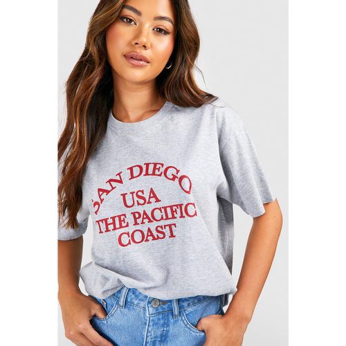 T-Shirt Oversize À Slogan San Diego - boohoo - Modalova