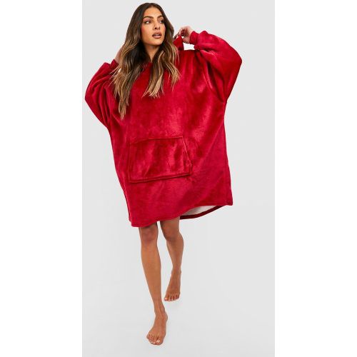 Sweat Plaid Oversize À Capuche - boohoo - Modalova