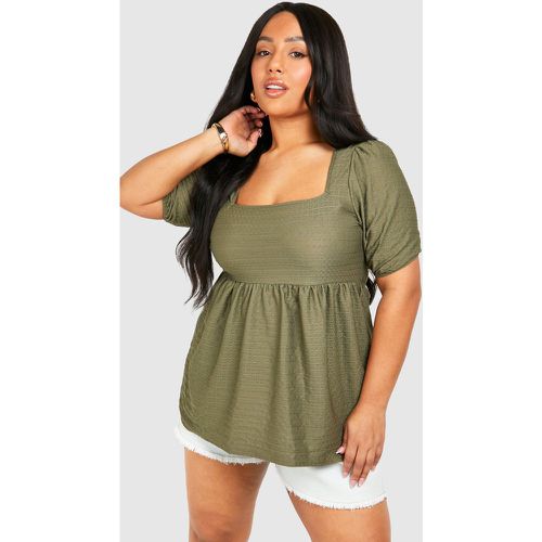 Grande Taille - Top Texturé À Volants - boohoo - Modalova