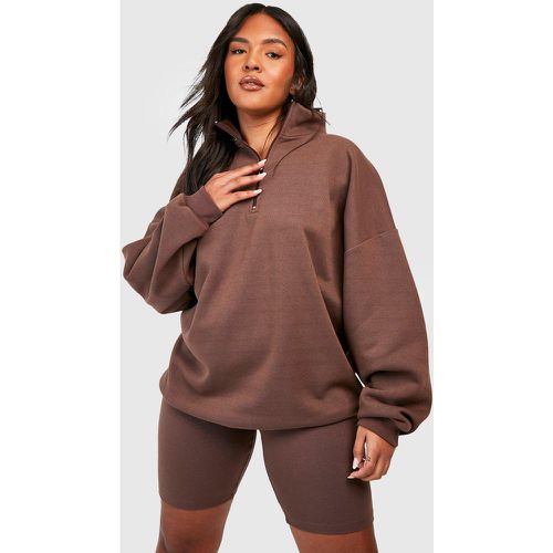 Grande Taille - Ensemble Avec Sweat Oversize Et Short Cycliste - boohoo - Modalova