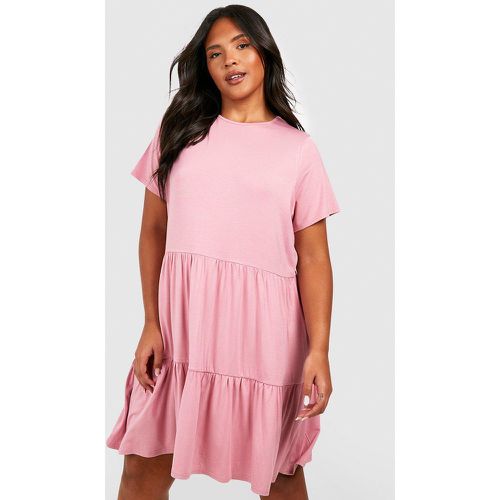 Grande Taille - Robe Babydoll Froncée En Jersey - /Coquille D'Œuf - 44, /Coquille D'Œuf - boohoo - Modalova