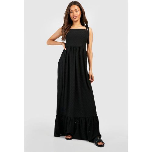 Robe Longue Brodée À Bretelles - boohoo - Modalova