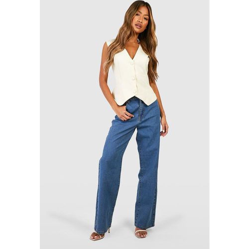 Jean Boyfriend Basique Taille Haute - boohoo - Modalova