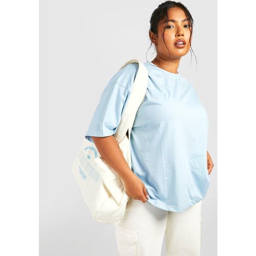 Grande Taille - T-Shirt Oversize À Col Ras-Du-Cou - boohoo - Modalova