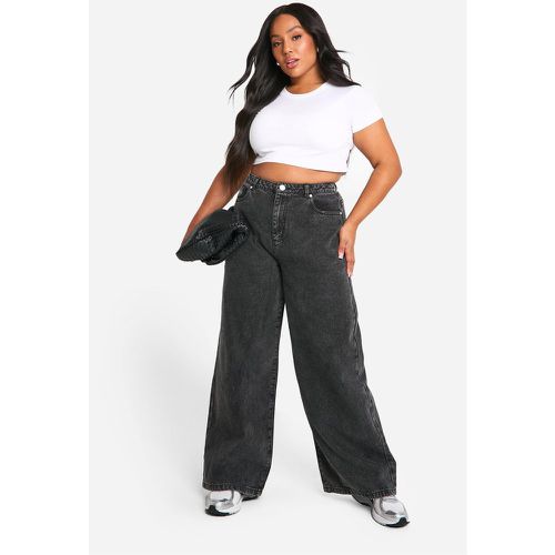 Grande Taille - Jean Basique Super Large Taille Haute - boohoo - Modalova