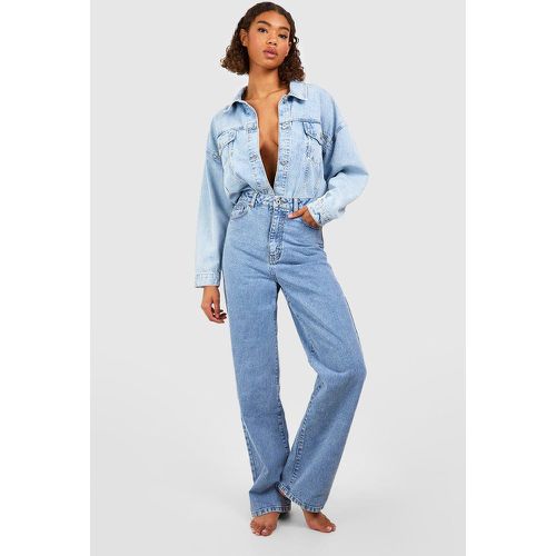 Tall" - Jean Boyfriend Basique Taille Haute - boohoo - Modalova