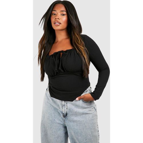 Grande Taille - Corset Noué À Manches Longues - boohoo - Modalova