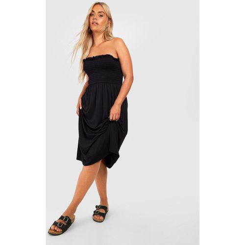 Grande Taille - Robe Mi-Longue Froncée - boohoo - Modalova