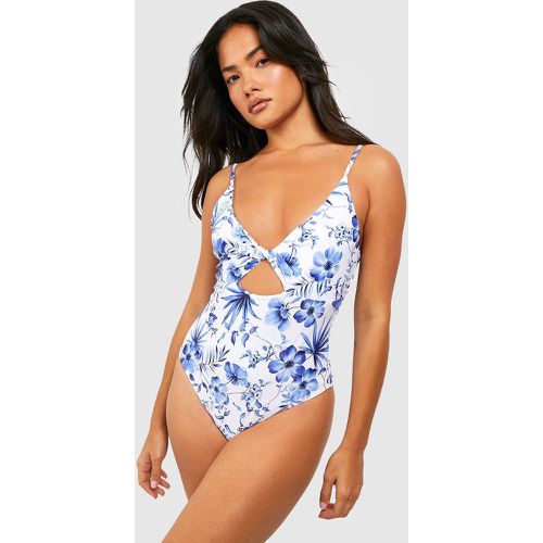 Maillot De Bain Sculptant Imprimé Porcelaine - boohoo - Modalova