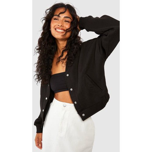 Bomber Col V - Noir - 36, Noir - boohoo - Modalova