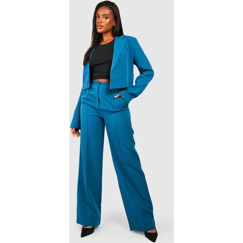 Pantalon De Costume Droit À Détails Plissés - boohoo - Modalova