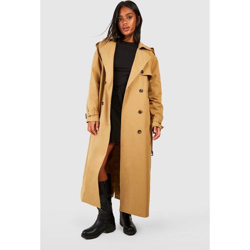 Trench Oversize À Ceinture Et Épaulettes - boohoo - Modalova