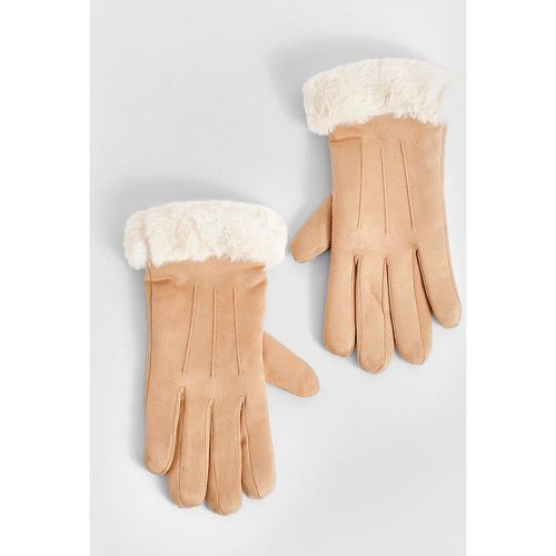 Gants Avec Bordure En Fausse Fourrure - boohoo - Modalova