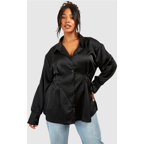 Grande Taille - Chemise Satinée Ample - boohoo - Modalova