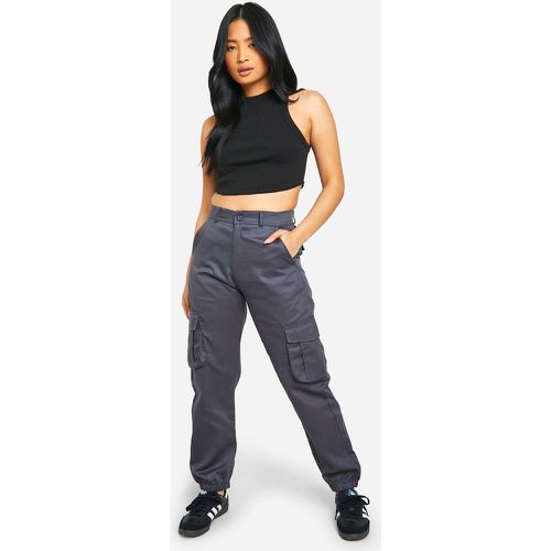 Petite" - Jogging Cargo Taille Haute - boohoo - Modalova