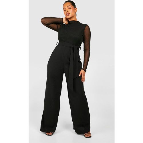 Grande Taille - Combinaison Large En Mesh - boohoo - Modalova