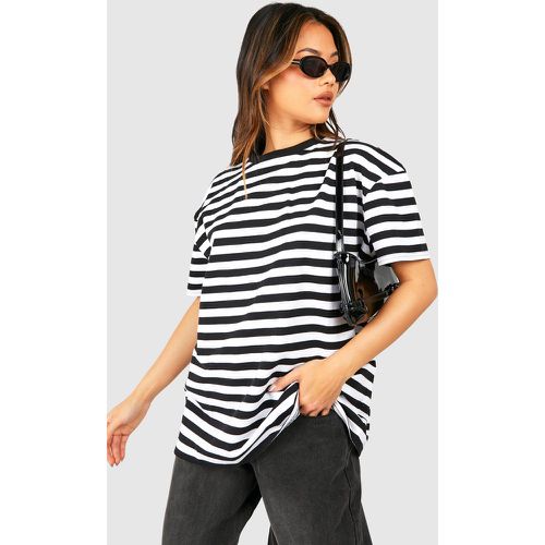 T-Shirt Oversize À Rayures Premium - boohoo - Modalova