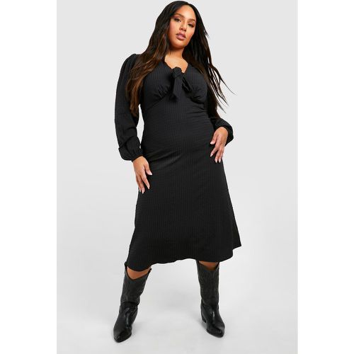 Grande Taille - Robe Mi-Longue Texturée - boohoo - Modalova