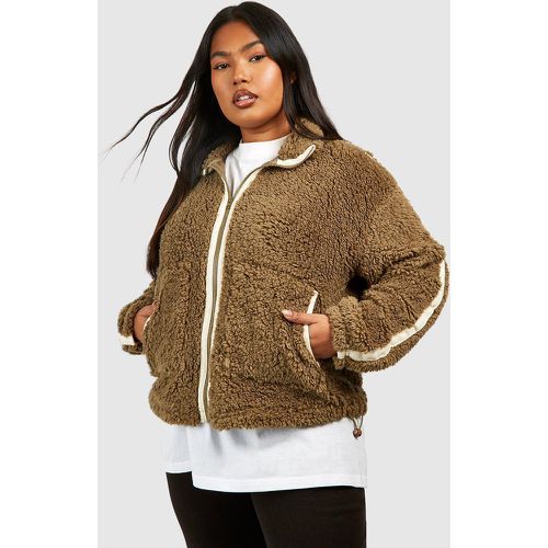 Grande Taille - Sweat En Polaire Zippé - boohoo - Modalova