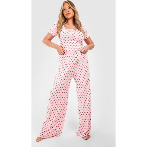 Grande Taille - Ensemble De Pyjama En Cœur - boohoo - Modalova