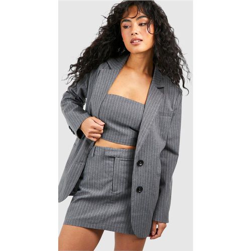 Blazer Dos Nu À Rayures Fines - boohoo - Modalova