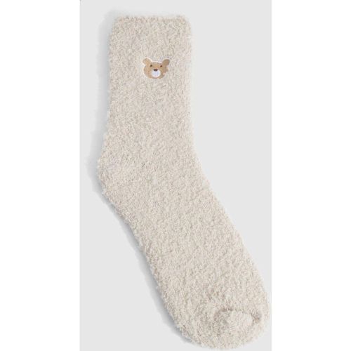 Teddy Bear Fluffy Socks - boohoo - Modalova