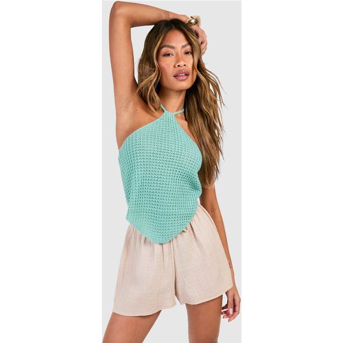 Top En Crochet À Dos Nu - boohoo - Modalova