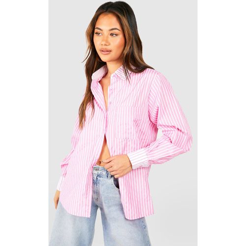 Chemise Oversize À Rayures Contrastées - boohoo - Modalova