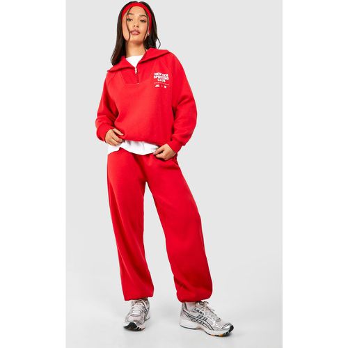 Petite" New Szn Half Zip Collared Sweatshirt Tracksuit - boohoo - Modalova