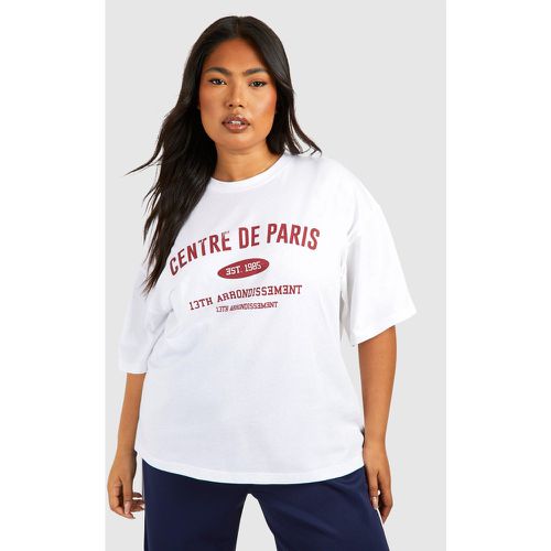 Plus" Paris Oversized T-Shirt - boohoo - Modalova