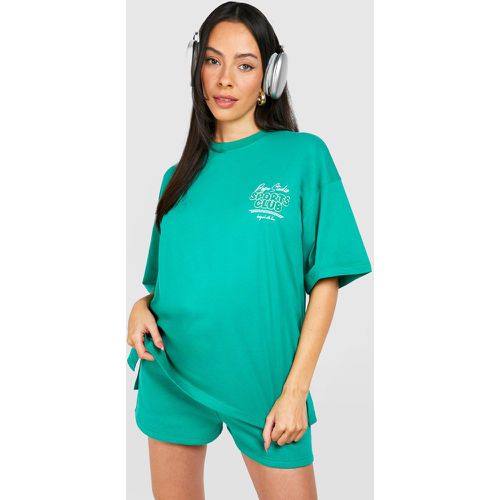 Maternity Sports Club T-Shirt And Short Tracksuit - boohoo - Modalova