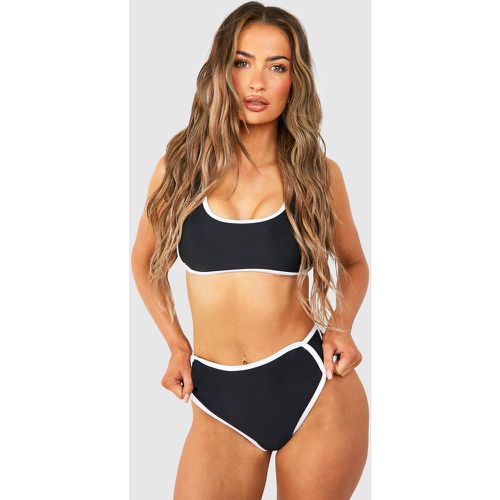 Bikini Avec Haut Brassière Et Bas Taille Haute - boohoo - Modalova