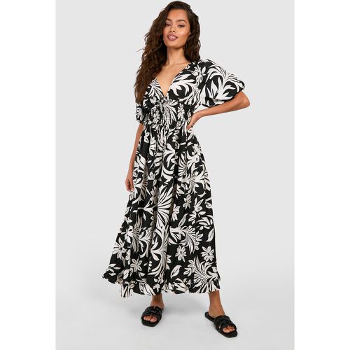 Printed Puff Sleeve Maxi - boohoo - Modalova