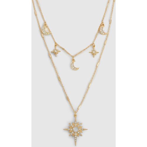Celestial Double Chain Necklace - boohoo - Modalova