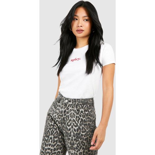 Petite" Spicy T-Shirt - boohoo - Modalova